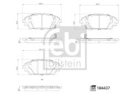 Brake pad set, disc brake 184437 FEBI
