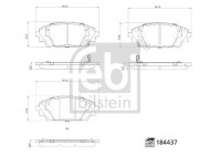 Brake pad set, disc brake 184437 FEBI