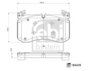 Brake pad set, disc brake 184439 FEBI