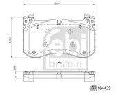 Brake pad set, disc brake 184439 FEBI