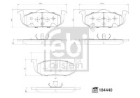 Brake pad set, disc brake 184440 FEBI