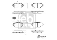 Brake pad set, disc brake 193457 FEBI