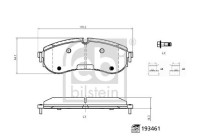 Brake pad set, disc brake 193461 FEBI