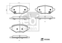 Brake pad set, disc brake 195086 FEBI