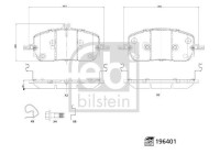 Brake pad set, disc brake 196401 FEBI