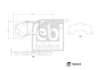 Brake pad set, disc brake 196503 FEBI