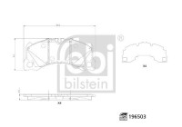 Brake pad set, disc brake 196503 FEBI