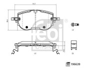 Brake pad set, disc brake 196639 FEBI