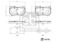 Brake pad set, disc brake 196780 FEBI