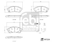 Brake pad set, disc brake 197224 FEBI