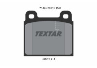 Brake pad set, disc brake 2001102 Textar