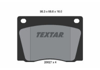 Brake pad set, disc brake 2002701 Textar