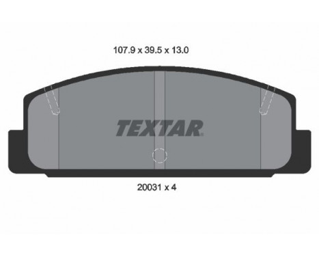 Brake Pad Set, disc brake 2003101 Textar