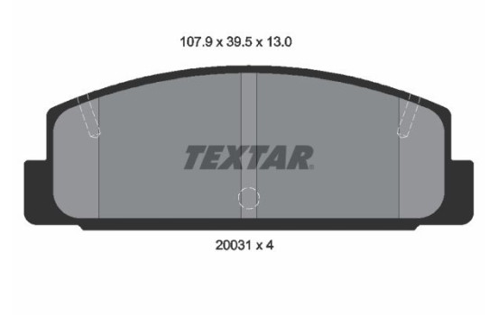 Brake Pad Set, disc brake 2003101 Textar