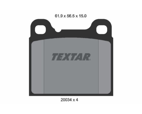 Brake pad set, disc brake 2003402 Textar