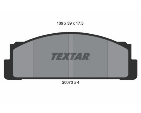 Brake Pad Set, disc brake 2007304 Textar