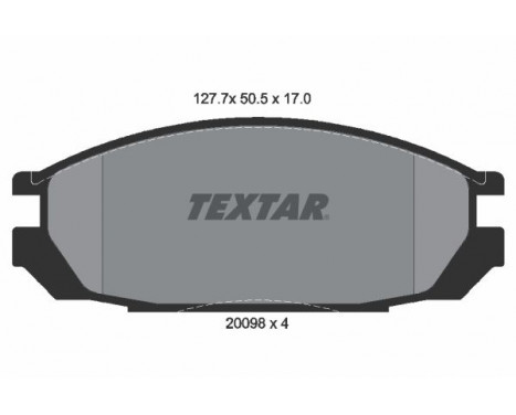 Brake Pad Set, disc brake 2009801 Textar