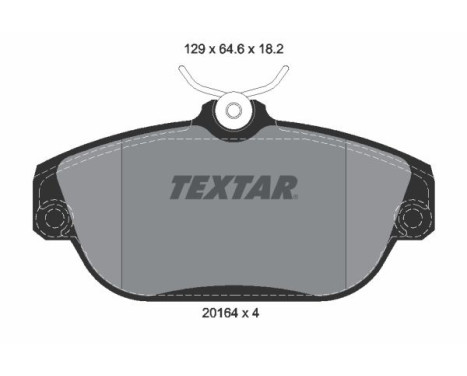 Brake pad set, disc brake 2016402 Textar