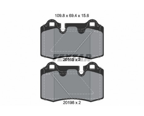 Brake Pad Set, disc brake 2016501 Textar