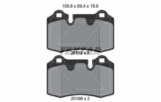 Brake Pad Set, disc brake 2016501 Textar