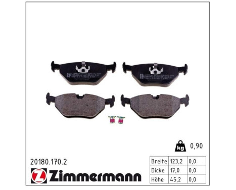 Brake Pad Set, disc brake 20180.170.2 Zimmermann, Image 2