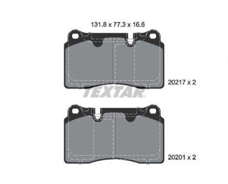 Brake Pad Set, disc brake 2021703 Textar