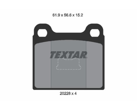 Brake Pad Set, disc brake 2022803 Textar, Image 2