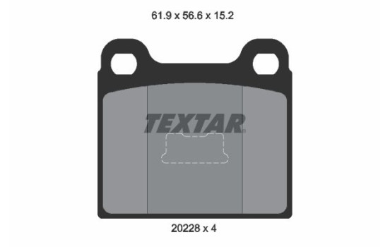 Brake Pad Set, disc brake 2022803 Textar, Image 2