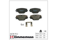 Brake pad set, disc brake 20278.175.2 Zimmermann