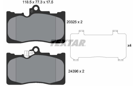 Brake Pad Set, disc brake 2032501 Textar
