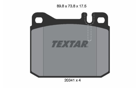 Brake Pad Set, disc brake 2034110 Textar, Image 2