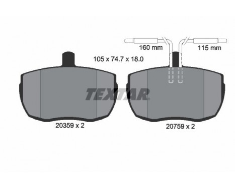 Brake Pad Set, disc brake 2035907 Textar
