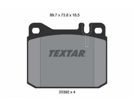 Brake Pad Set, disc brake 2039213 Textar, Image 2