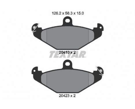 Brake Pad Set, disc brake 2041001 Textar, Image 2