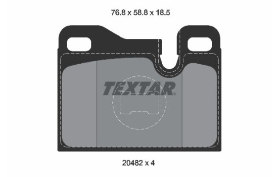 Brake Pad Set, disc brake 2048203 Textar
