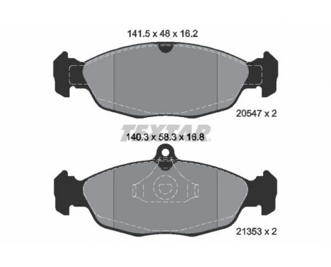 Brake Pad Set, disc brake 2054701 Textar, Image 2