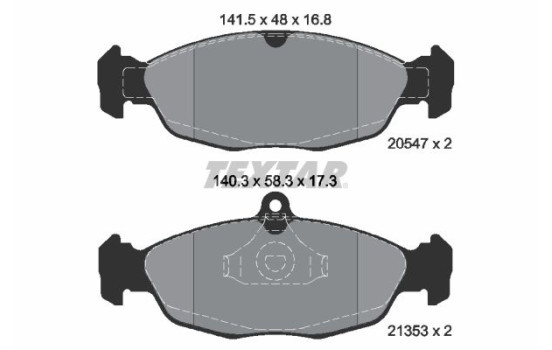 Brake Pad Set, disc brake 2054701 Textar, Image 2