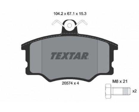Brake Pad Set, disc brake 2057401 Textar