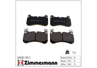 Brake pad set, disc brake 20581.170.1 Zimmermann