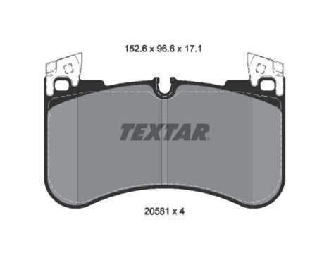 Brake pad set, disc brake 2058101 Textar