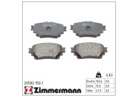 Brake pad set, disc brake 20582.150.1 Zimmermann