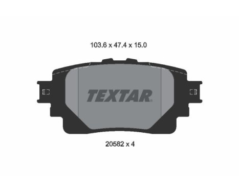 Brake Pad Set, disc brake 2058201 Textar