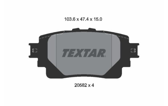 Brake Pad Set, disc brake 2058201 Textar