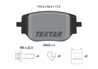 Brake pad set, disc brake 2062501 Textar
