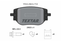 Brake pad set, disc brake 2062501 Textar