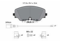 Brake pad set, disc brake 2062601 Textar