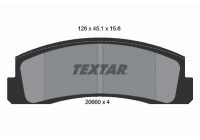 Brake Pad Set, disc brake 2066001 Textar