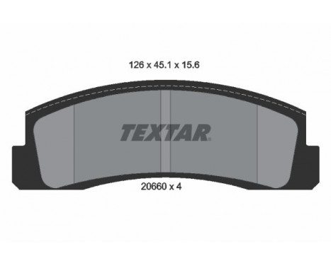Brake Pad Set, disc brake 2066001 Textar