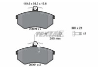Brake pad set, disc brake 2066922 Textar
