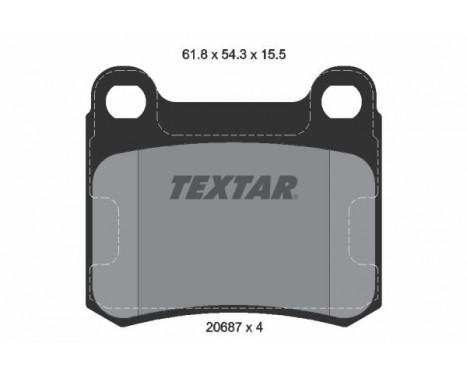 Brake Pad Set, disc brake 2068701 Textar, Image 2